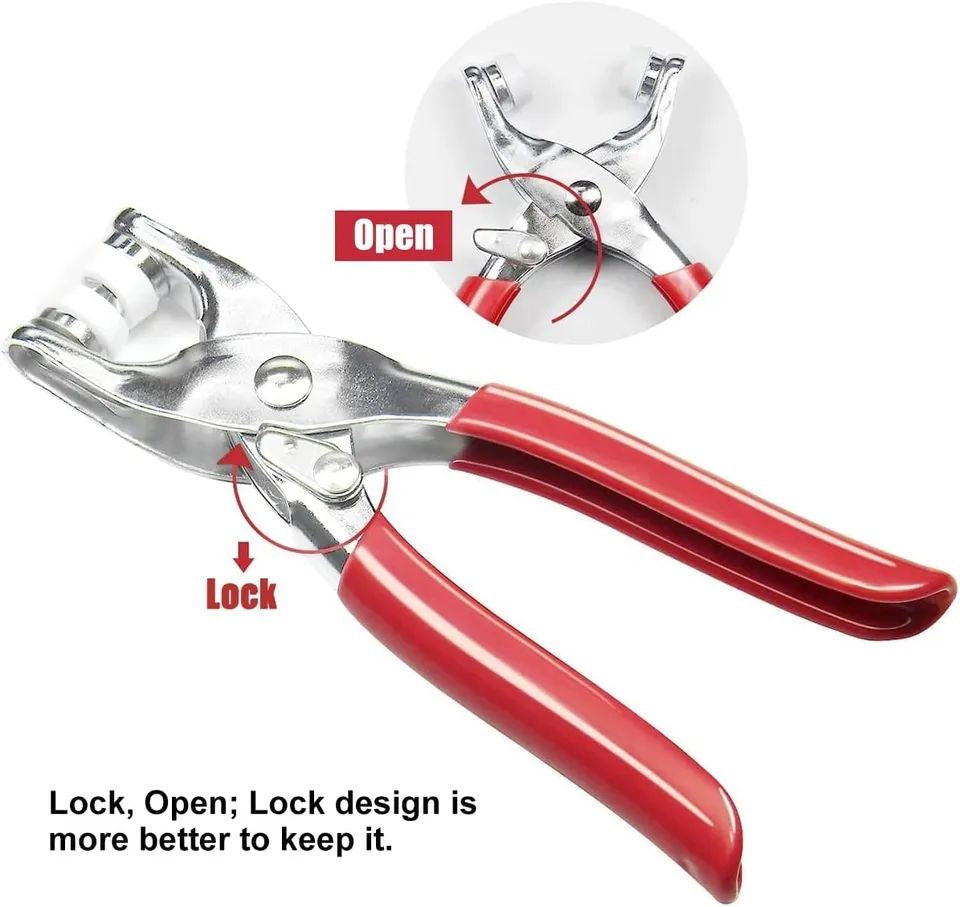 Metal Snap Buttons Press Plier with 150pcs 9.5mm Snap Buttons Kit | DIY Button Punch Tool for Baby Clothes, Jackets, Bags & Fabric Craft | Sewing Fastener Tool Kit