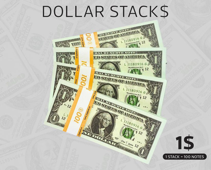 Realistic Fake Dollar Notes – 100pcs Pack | Wedding Prop Money | Video & Photo Shoot Decoration