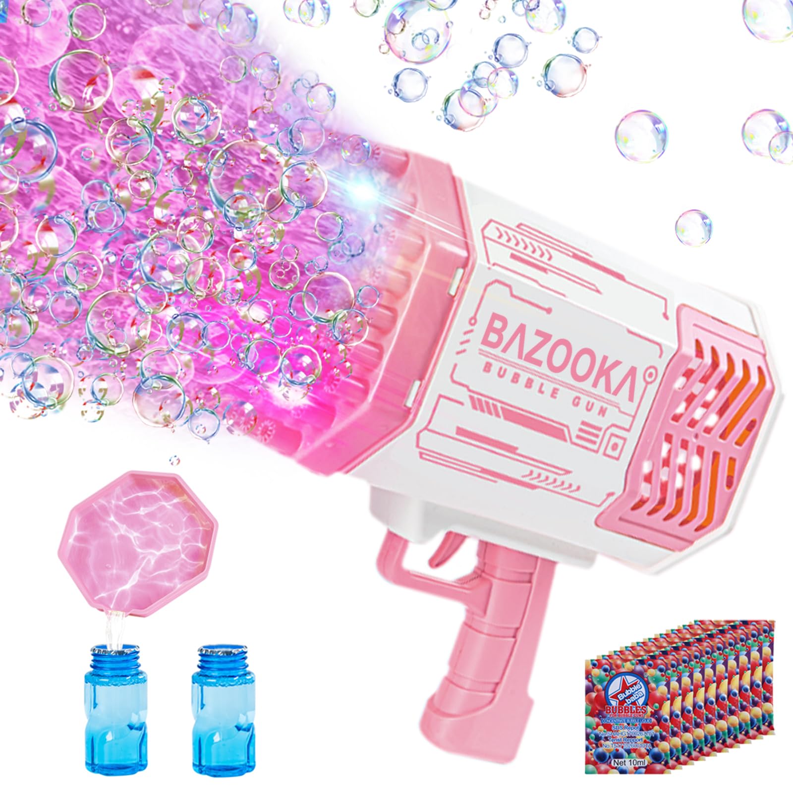 Electric Bubble Gun for Kids – 36 Holes Bazooka Style | Rechargeable Automatic Bubble Machine Toy for Outdoor Fun | Big Bubble Gun with Lights & Music | Summer Toy for Boys & Girls